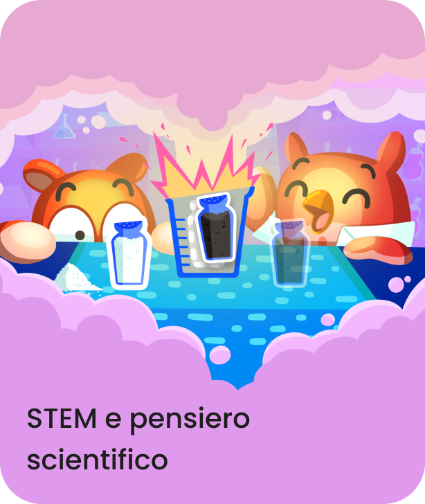 Attività interattive che stimolano osservazione, logica e capacità di risoluzione dei problemi.