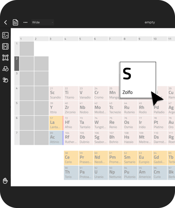 Interactive educational games created with Zencreate software, featuring chemistry quizzes.